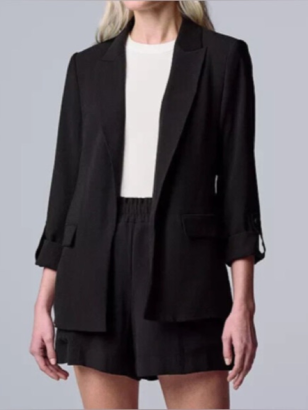 Simply Vera Vera Wang Open Front Blazer Jacket